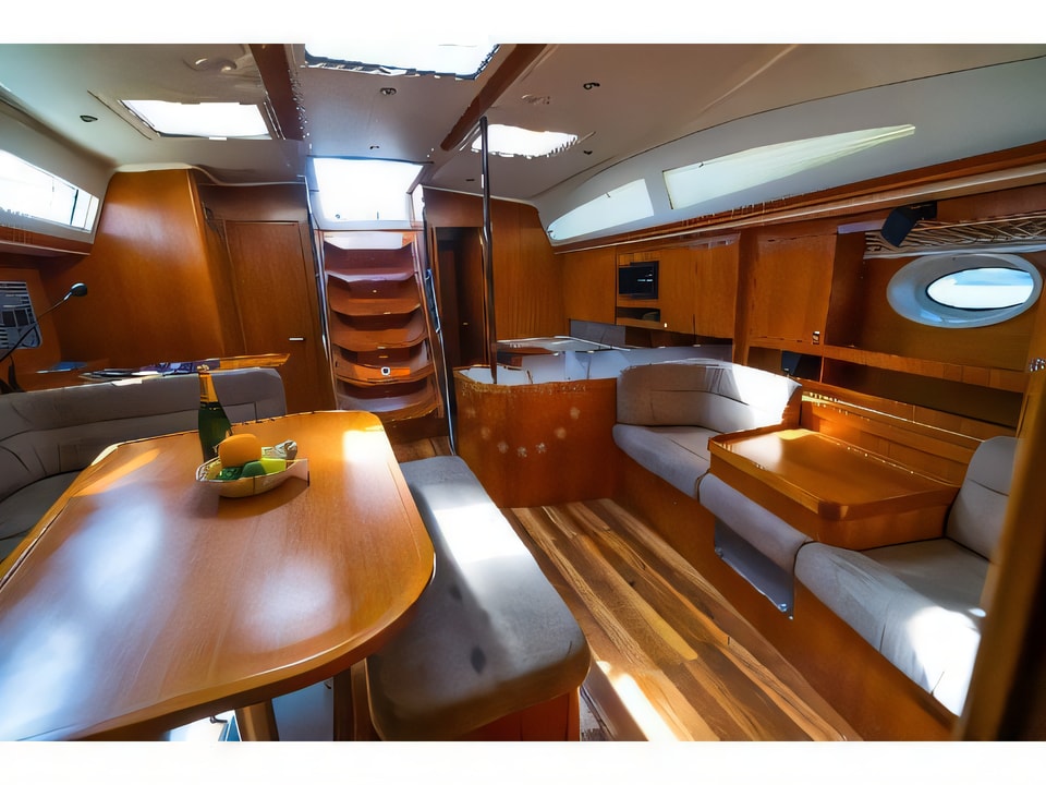 Interior of Elan 514 Impression sail boat with 5 cabins Croatia yacht charter