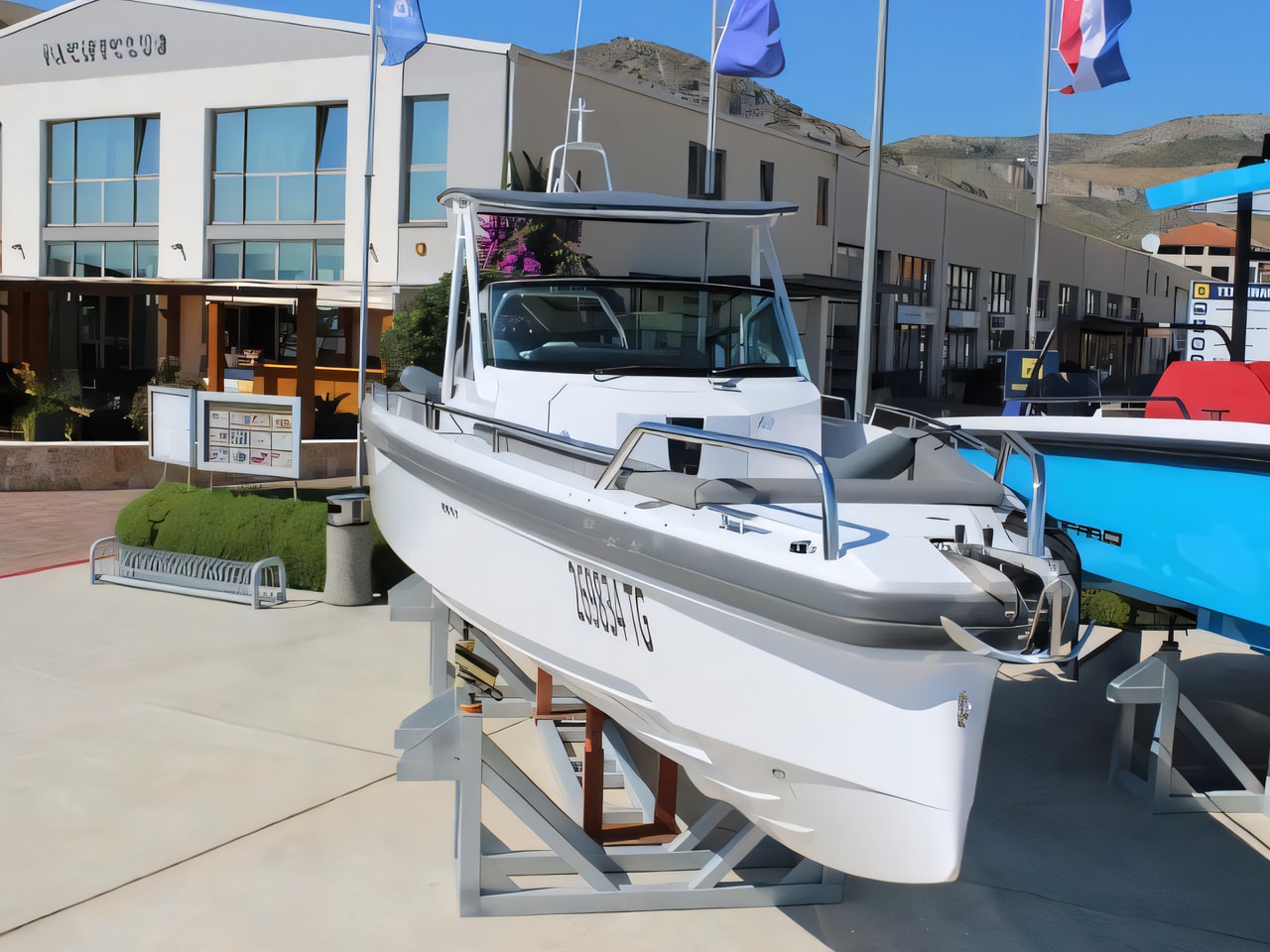 Axopar 37 Sun Top motor boat for charter from Seget Donji / Marina Baotic Split sailing area Croatia
