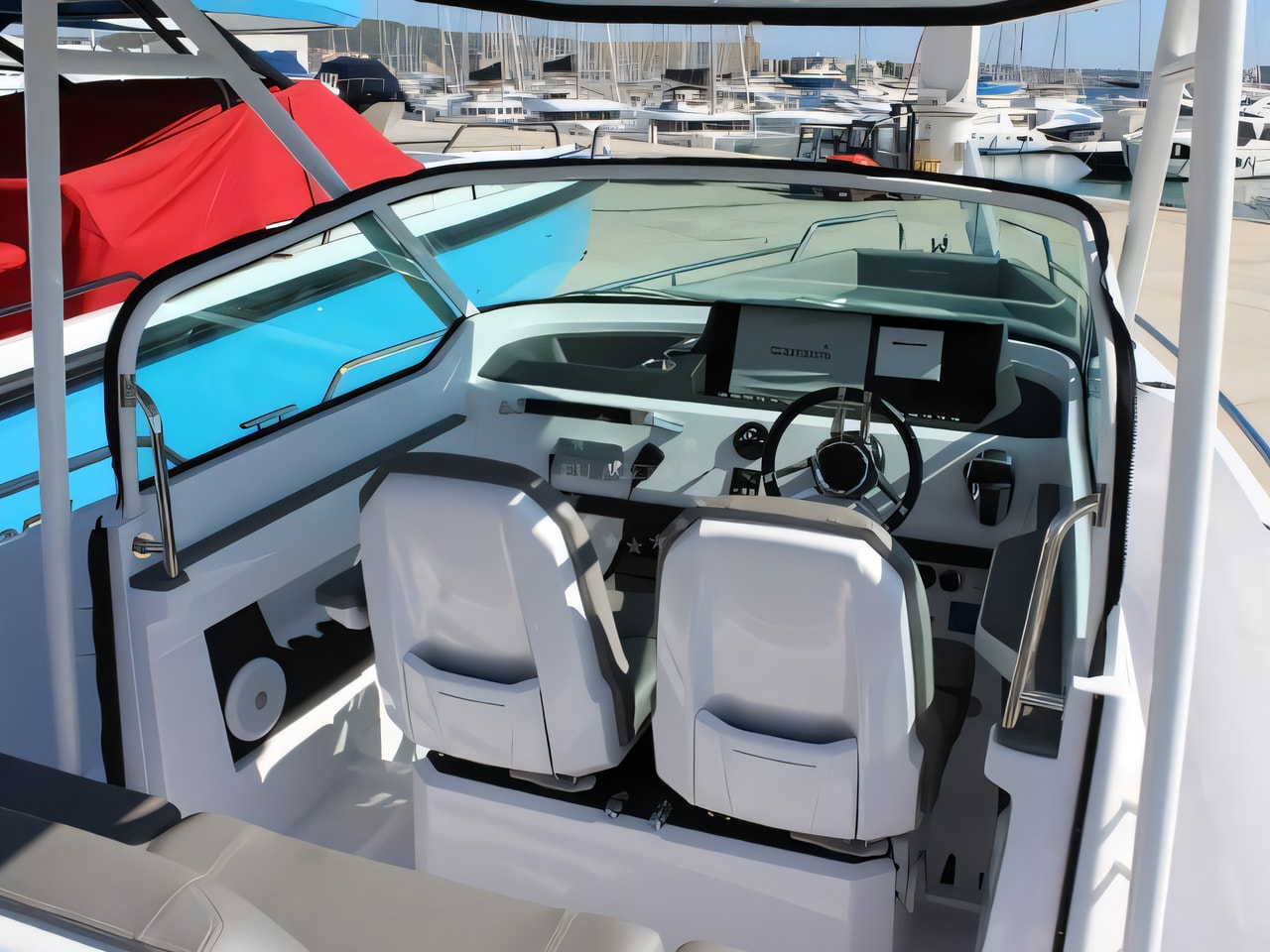 Axopar 37 Sun Top yacht layout 2 cabins Croatia charter