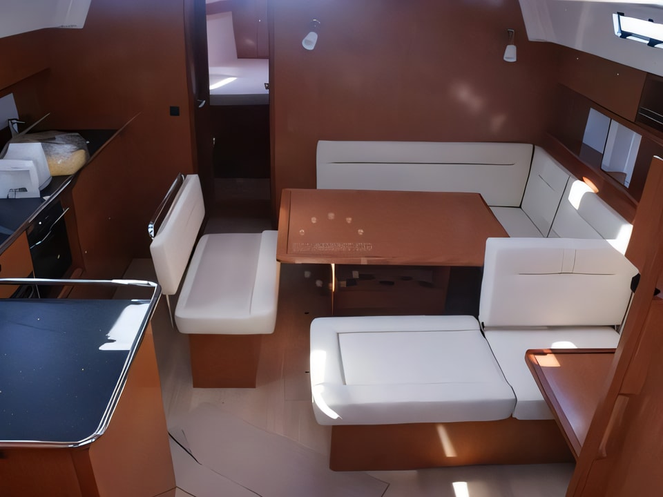 Interior of Bavaria Cruiser 45 sail boat with 4 cabins Croatia yacht charter