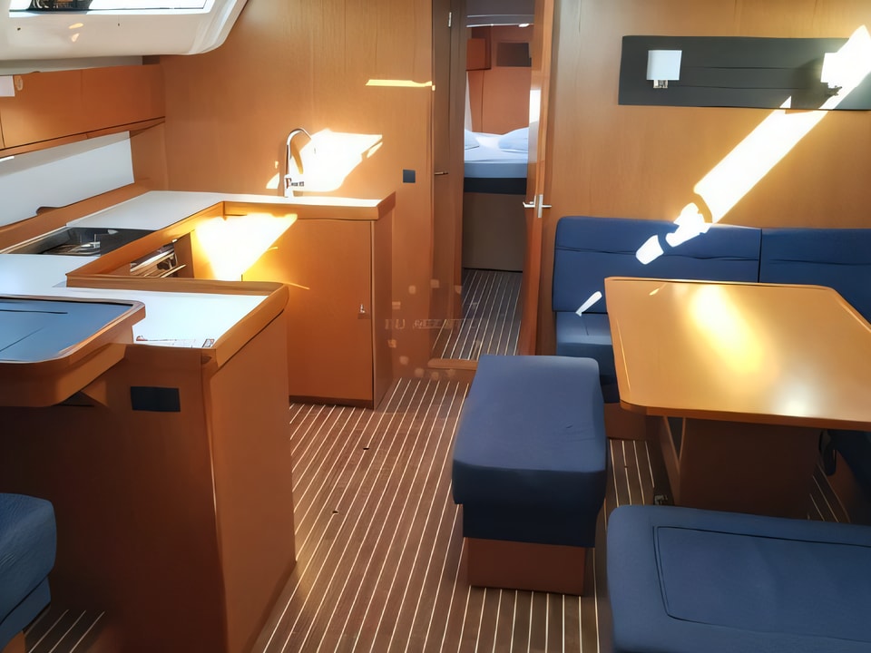 Interior of Bavaria Cruiser 51 sail boat with 5 cabins Croatia yacht charter