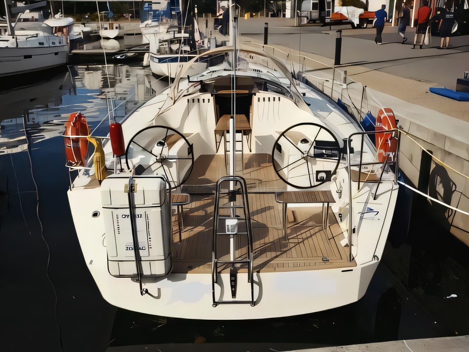 Exterior overview of Cobra 41 sail boat for charter from Trogir ACI Marina in the Split sailing area Croatia