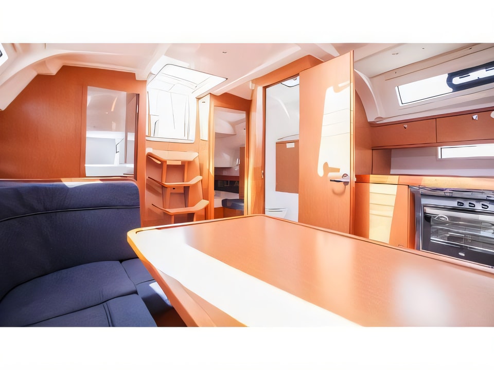 Interior of Bavaria Cruiser 41 sail boat with 3 cabins Croatia yacht charter