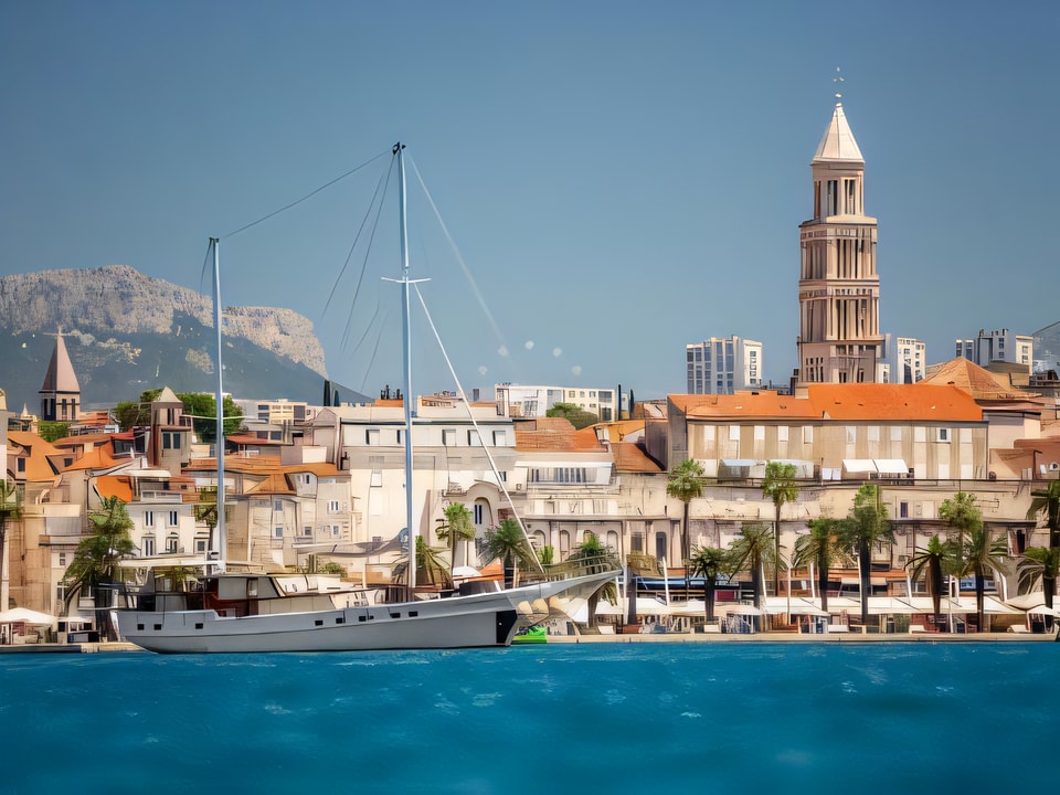 Exterior overview of SUMMER PRINCESS gulet or cruiser for charter from Split ACI Marina in the Split sailing area Croatia
