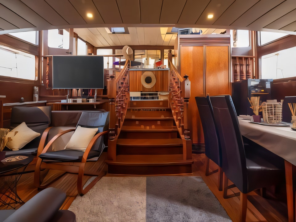 Interior of SUMMER PRINCESS gulet or cruiser with 5 cabins Croatia yacht charter