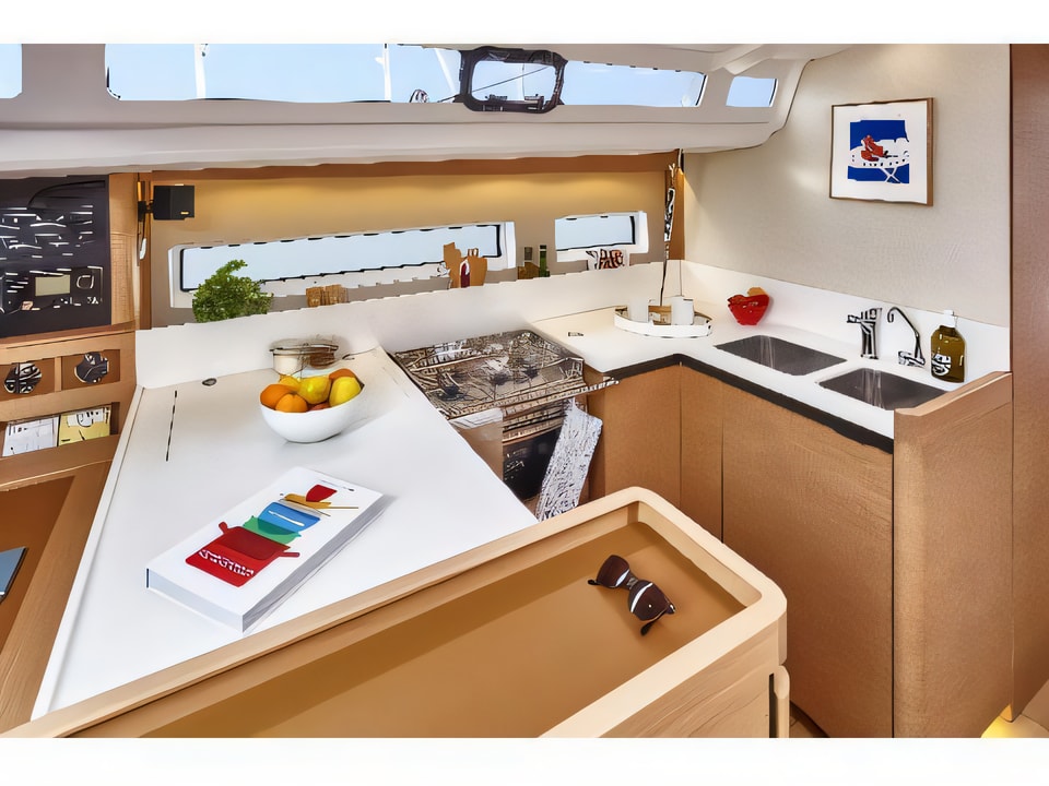 Interior of Sun Odyssey 440 / 4 cabins sail boat with 4 cabins Croatia yacht charter