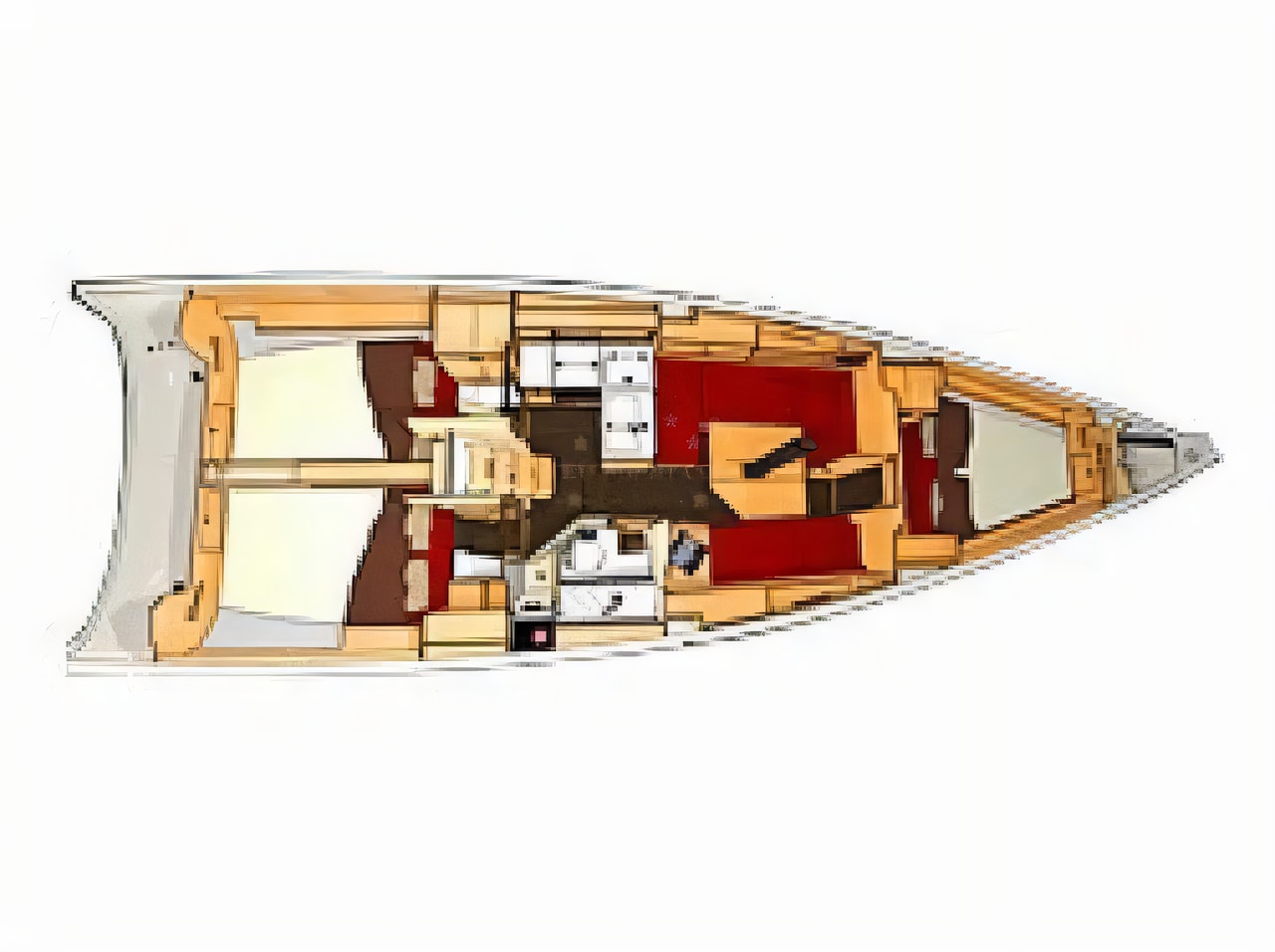 Interior of Elan 350 sail boat with 3 cabins Croatia yacht charter