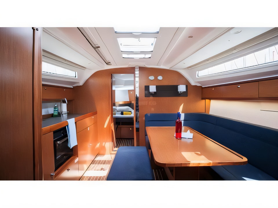 Interior of Bavaria Cruiser 41 sail boat with 3 cabins Croatia yacht charter