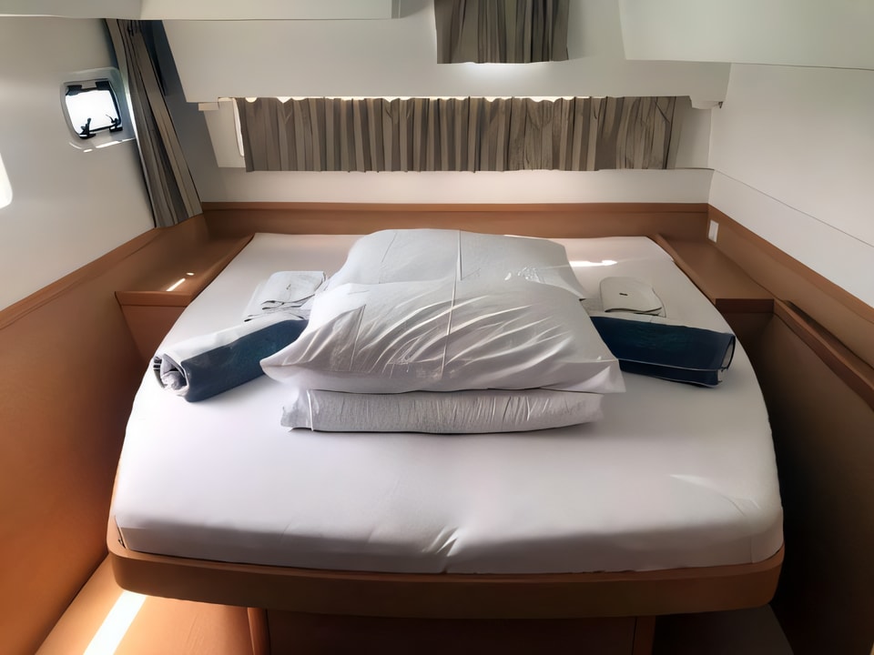 Interior of Lagoon 42 OWNER VERSION catamaran with 3 cabins Croatia yacht charter
