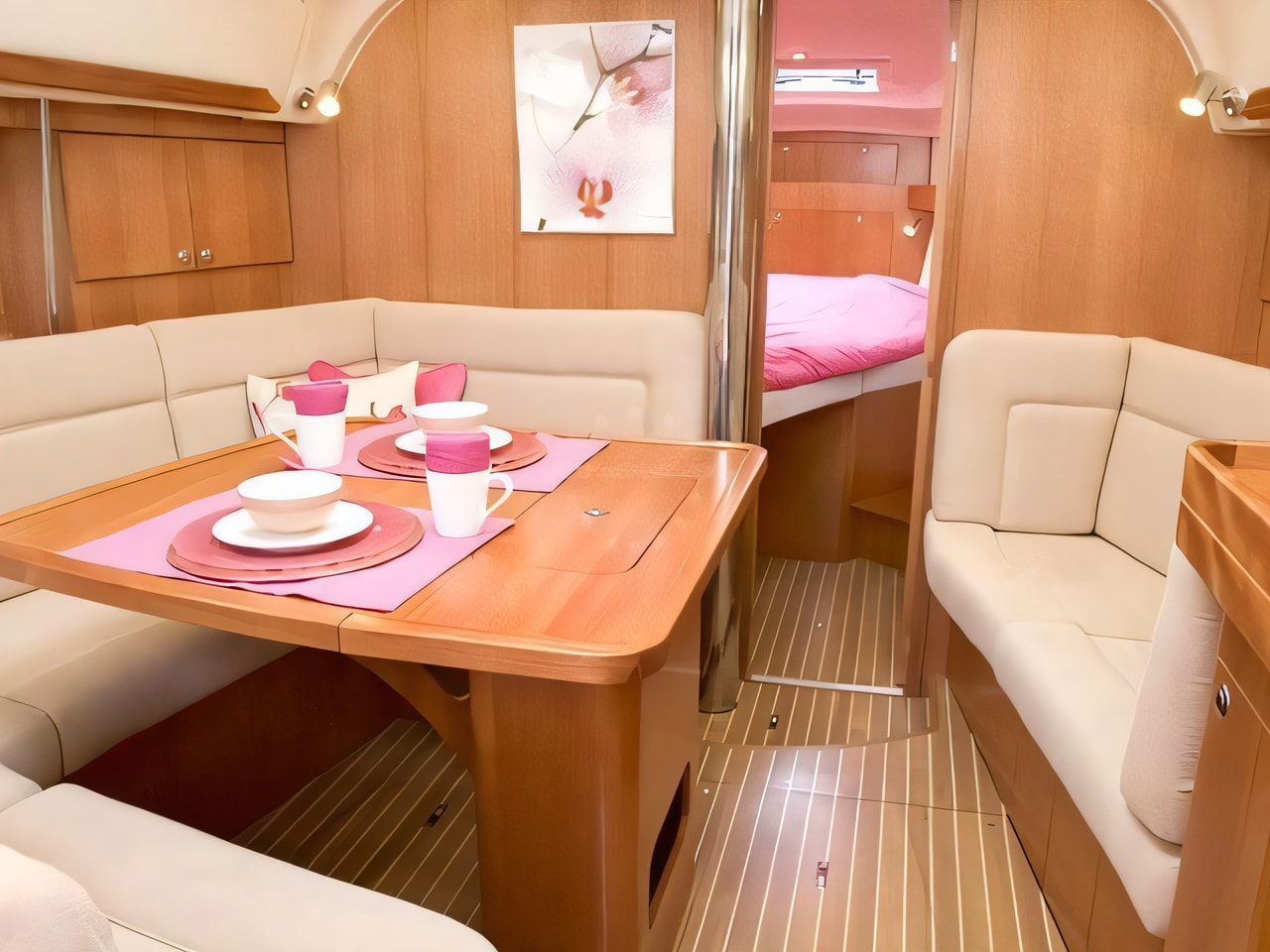 Elan 384 Impression yacht layout 3 cabins Croatia charter