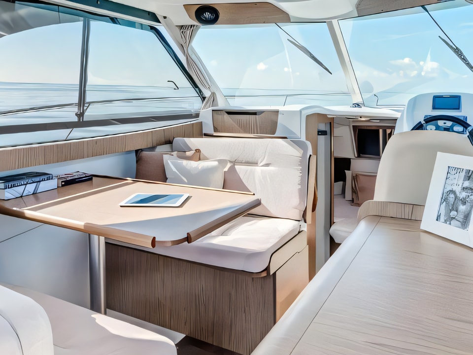 Interior of Antares 8 motor boat with 1 cabins Croatia yacht charter