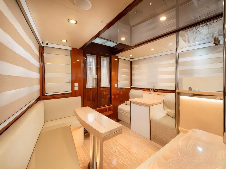 Interior of SLANO gulet or cruiser with 5 cabins Croatia yacht charter