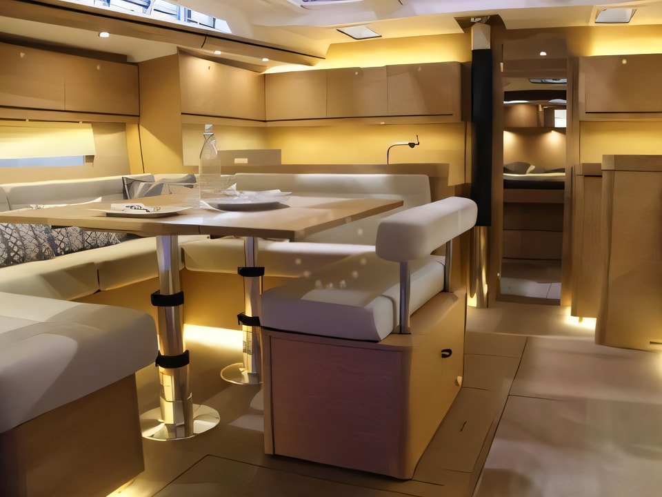 Interior of Dufour 512 Grand Large sail boat with 5 cabins Croatia yacht charter