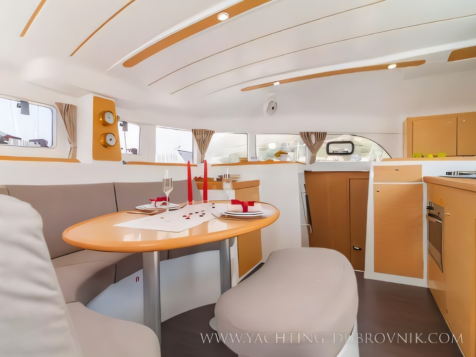 Interior of Lagoon 380 catamaran with 6 cabins Croatia yacht charter
