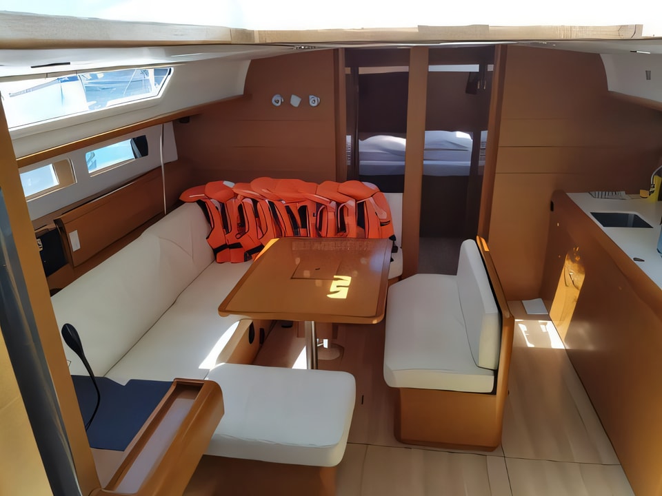 Interior of Sun Odyssey 469 sail boat with 4 cabins Croatia yacht charter