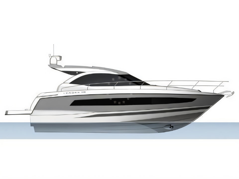 Layout of Jeanneau Leader 36 motor boat with 2 cabins Croatia yacht charter