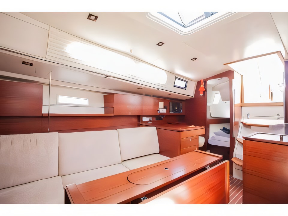 Interior of Salona 38 sail boat with 3 cabins Croatia yacht charter