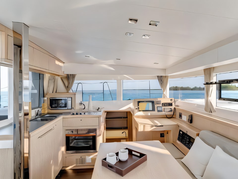 Interior of Lagoon 39 catamaran with 6 cabins Croatia yacht charter