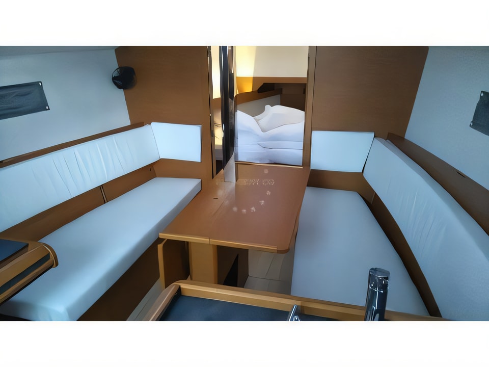 Interior of Sun Odyssey 349 sail boat with 3 cabins Croatia yacht charter