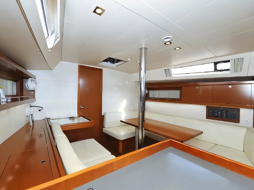 Interior of Oceanis 41 sail boat with 3 cabins Croatia yacht charter