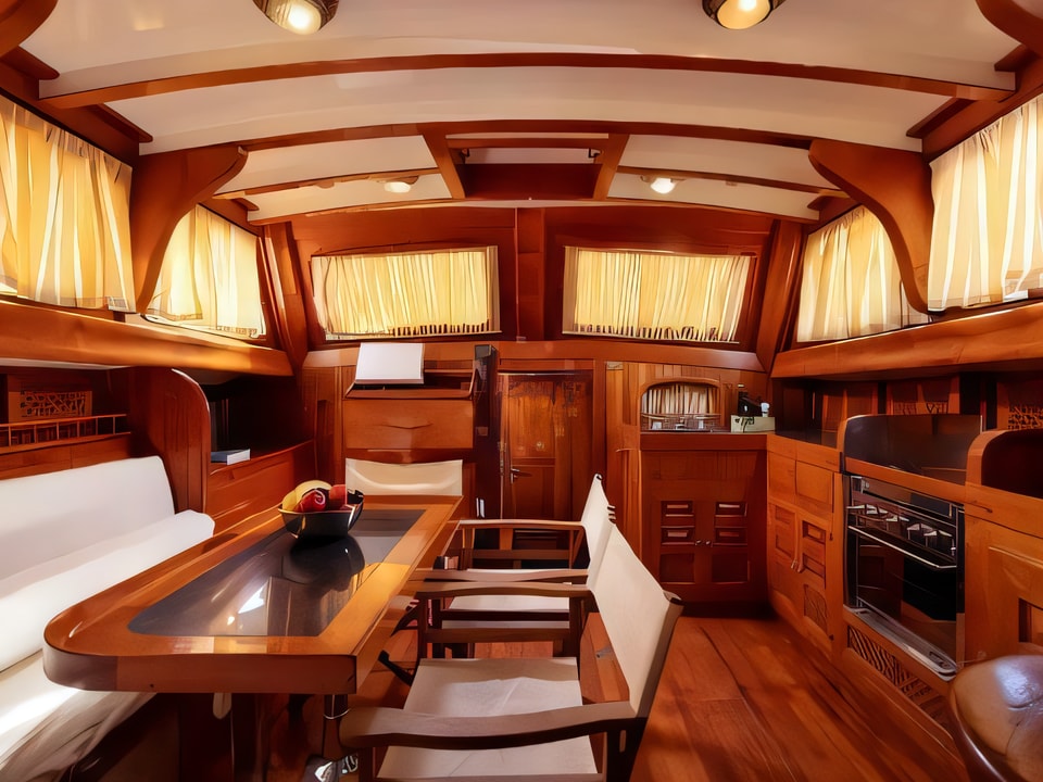 Interior of Providenca gulet or cruiser with 2 cabins Croatia yacht charter