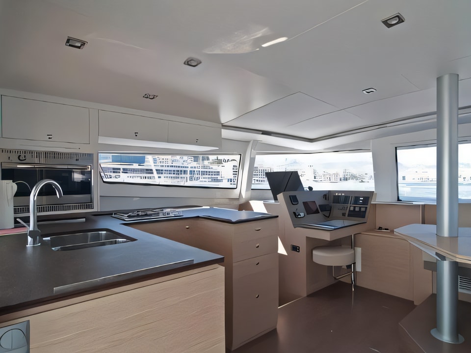 Interior of Bali 4.5 catamaran with 6 cabins Croatia yacht charter