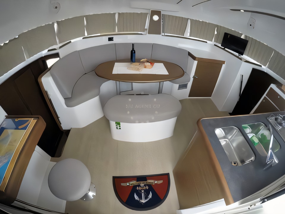 Interior of Lagoon 380 catamaran with 6 cabins Croatia yacht charter