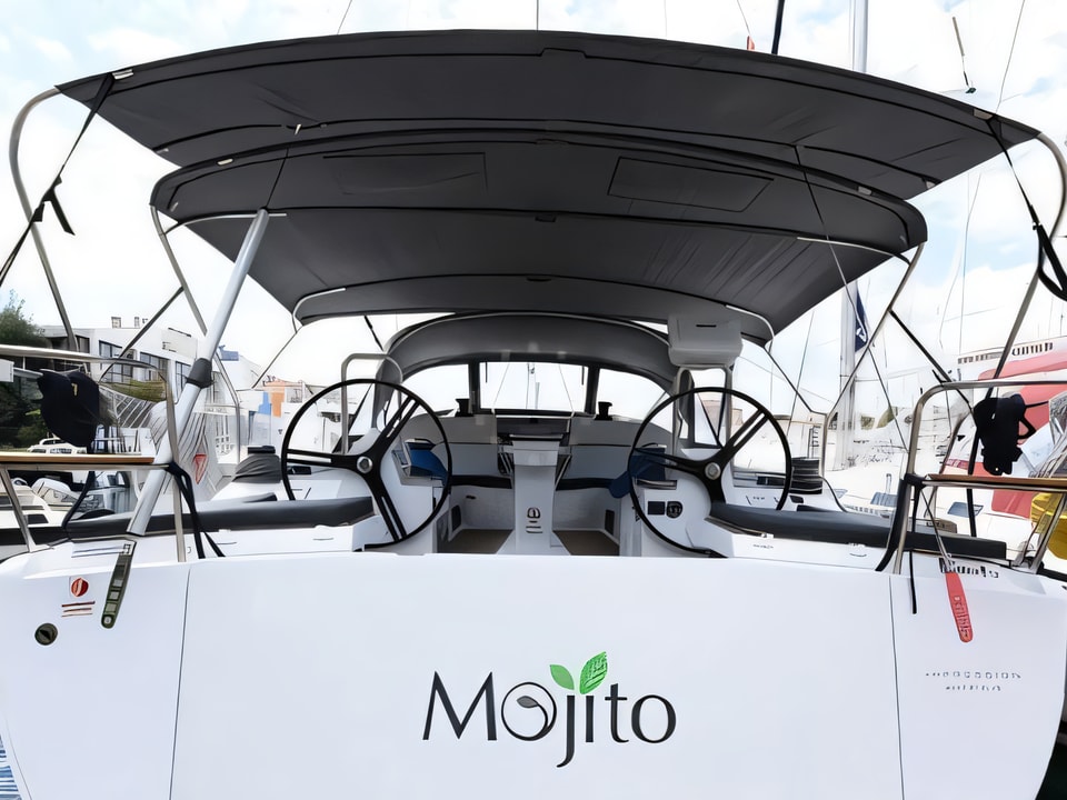 Exterior overview of Elan 50 Impression - with AC sail boat for charter from Zadar Marina Zadar in the Zadar sailing area Croatia
