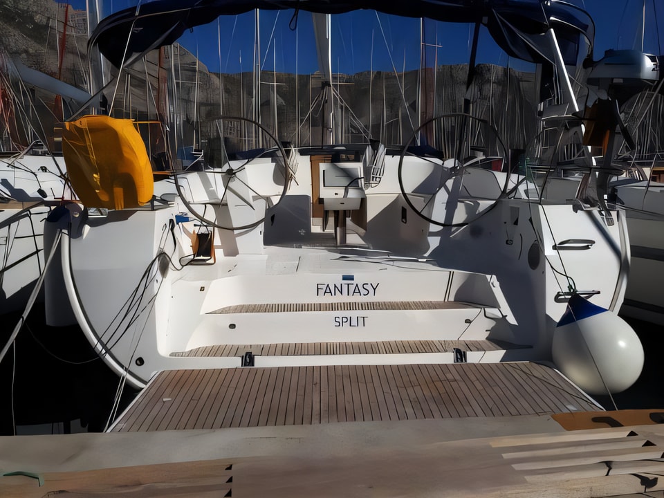 Exterior overview of Bavaria Cruiser 51 sail boat for charter from Seget Donji Marina Baotic in the Split sailing area Croatia