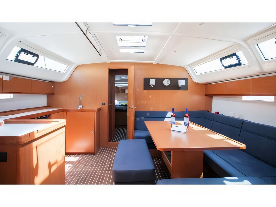 Interior of Bavaria Cruiser 51 sail boat with 5 cabins Croatia yacht charter