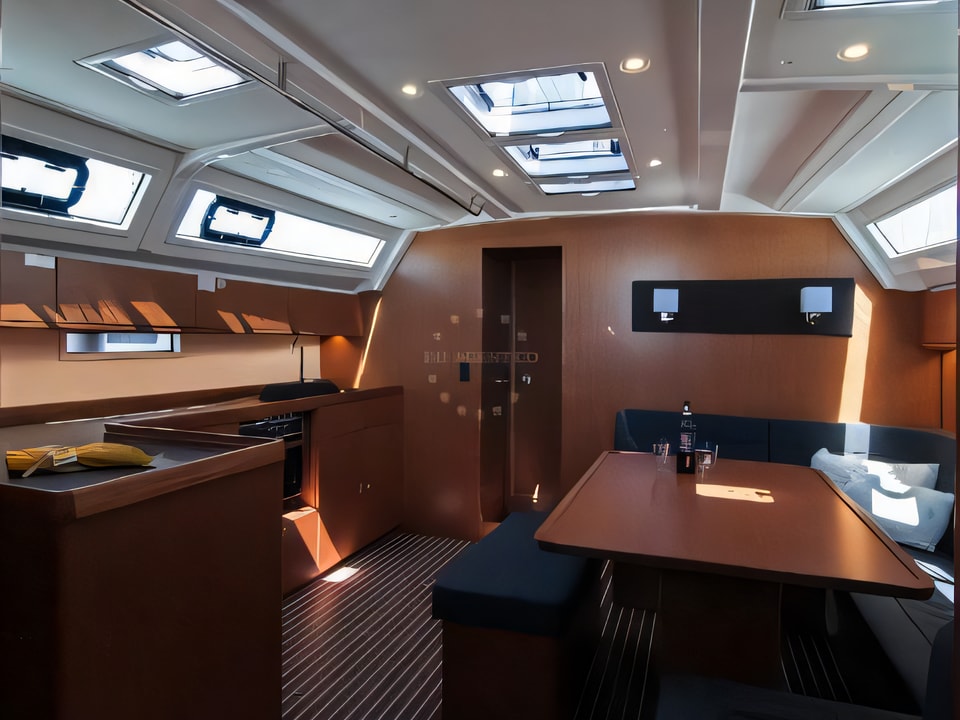 Interior of Bavaria Cruiser 46 sail boat with 4 cabins Croatia yacht charter