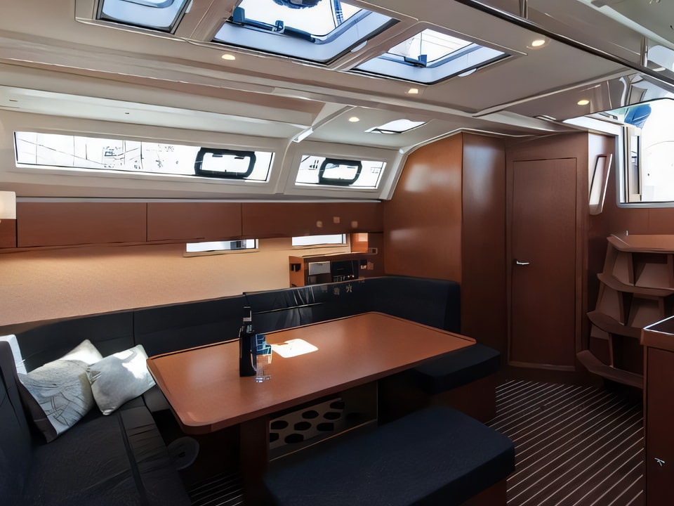 Interior of Bavaria Cruiser 46 sail boat with 4 cabins Croatia yacht charter
