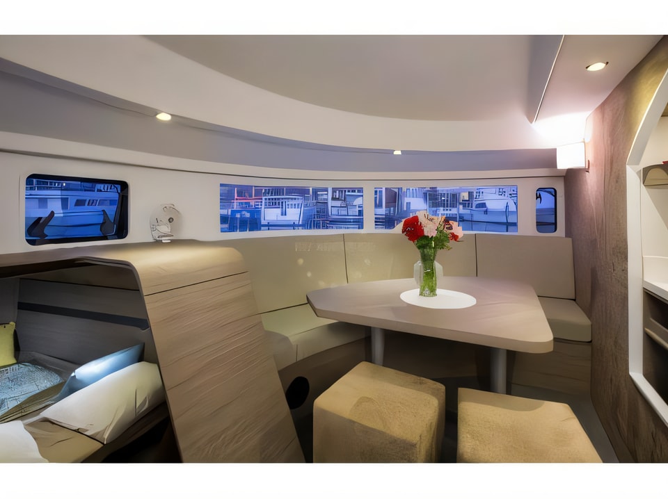 Interior of Neel 45 catamaran with 3 cabins Croatia yacht charter