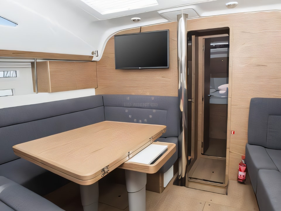 Interior of Elan 45 Impression sail boat with 4 cabins Croatia yacht charter