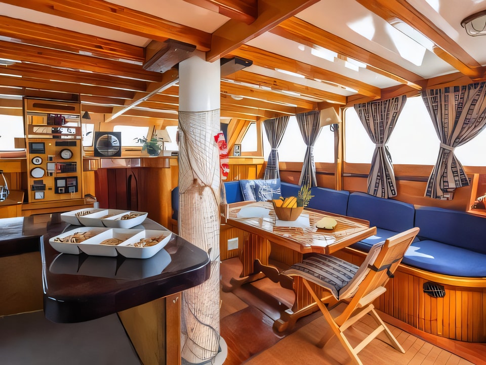 Interior of Gulet San gulet or cruiser with 6 cabins Croatia yacht charter