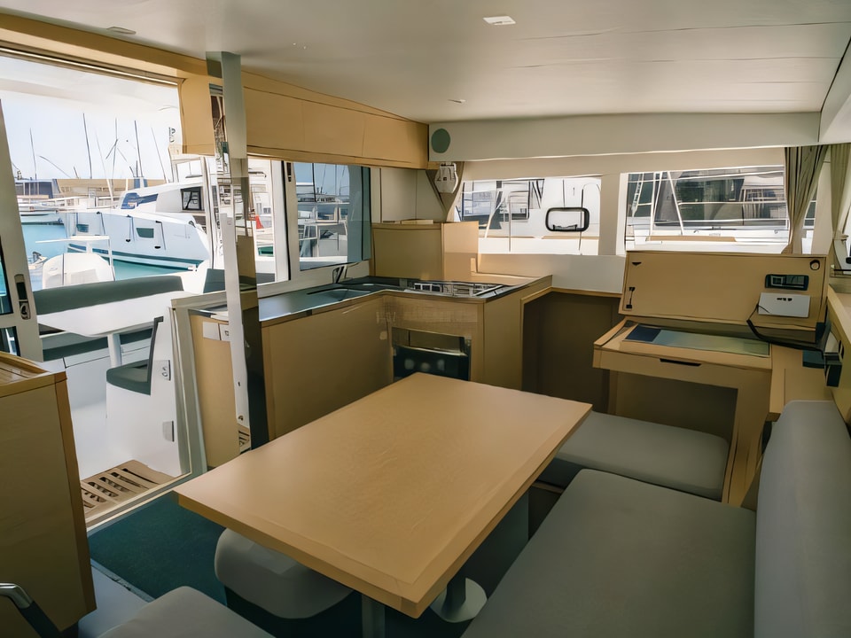Interior of Lagoon 39 catamaran with 6 cabins Croatia yacht charter