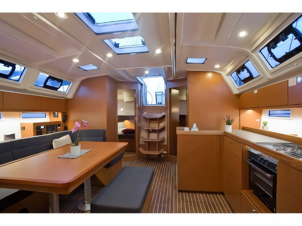 Interior of Bavaria 46 Cruiser sail boat with 4 cabins Croatia yacht charter
