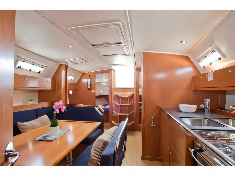 Interior of Bavaria 40 Cruiser sail boat with 3 cabins Croatia yacht charter