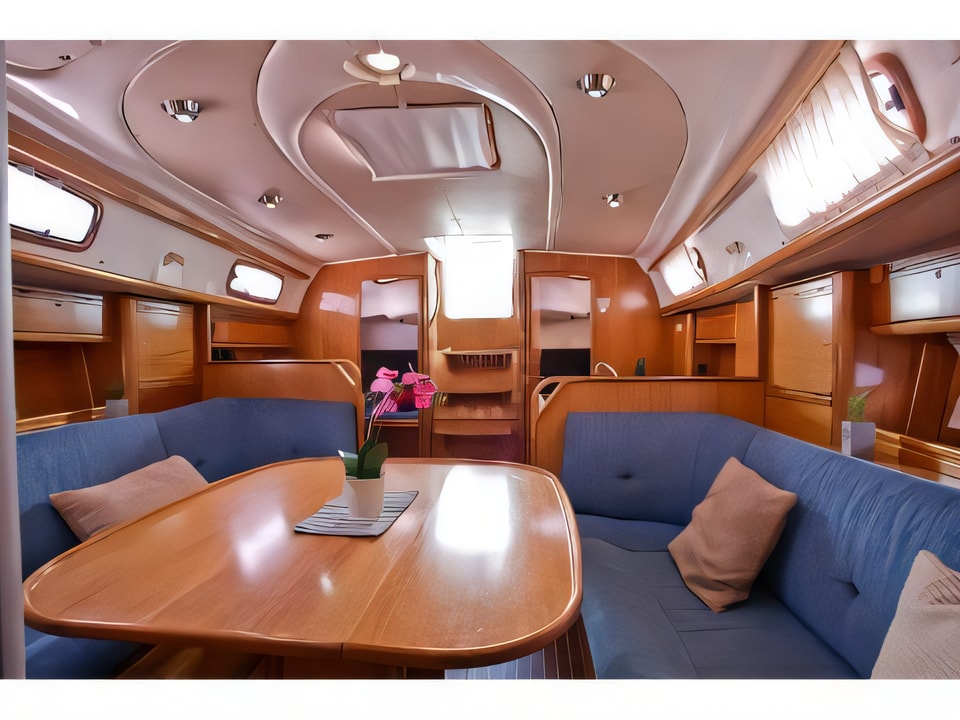 Interior of Bavaria 37 Cruiser sail boat with 3 cabins Croatia yacht charter