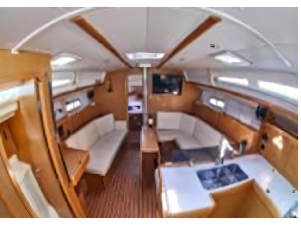 Interior of Sun Odyssey 42i sail boat with 3 cabins Croatia yacht charter