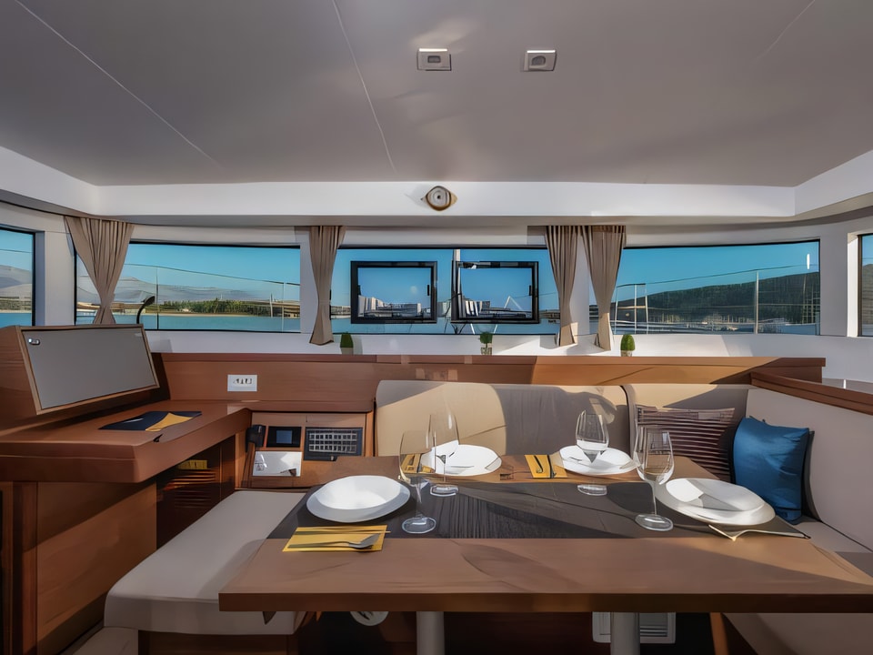 Interior of Lagoon 40 catamaran with 4 cabins Croatia yacht charter