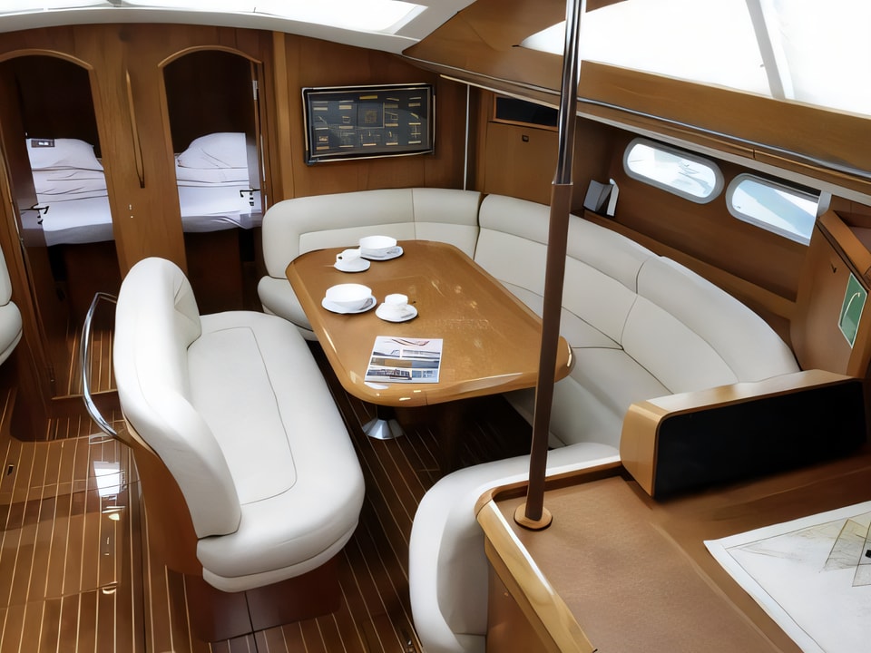 Interior of Sun Odyssey 54 DS sail boat with 5 cabins Croatia yacht charter