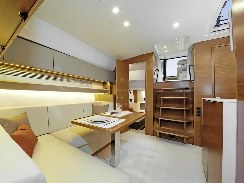 Interior of Bavaria Sport S45 HT motoryacht with 4 cabins Croatia yacht charter