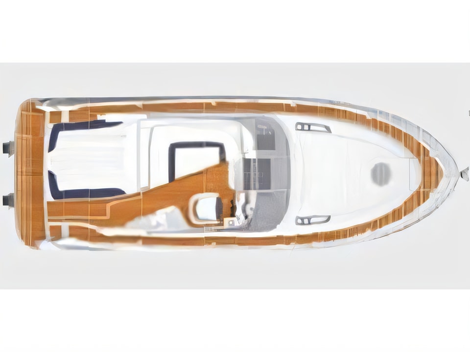 Layout of Viper 303 motor boat with 2 cabins Croatia yacht charter