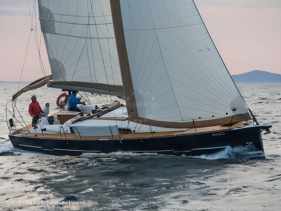 Exterior overview of Dufour 460 Grand Large sail boat for charter from Primosten Marina Kremik in the Sibenik sailing area Croatia