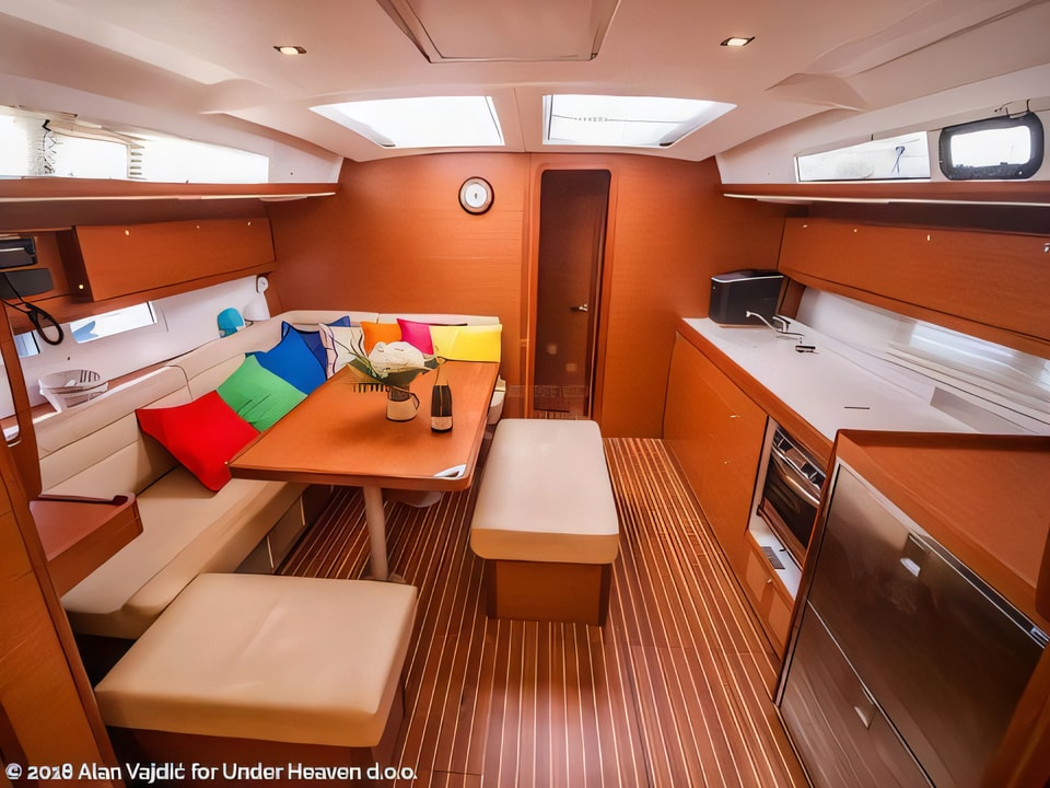 Interior of Dufour 460 Grand Large sail boat with 4 cabins Croatia yacht charter
