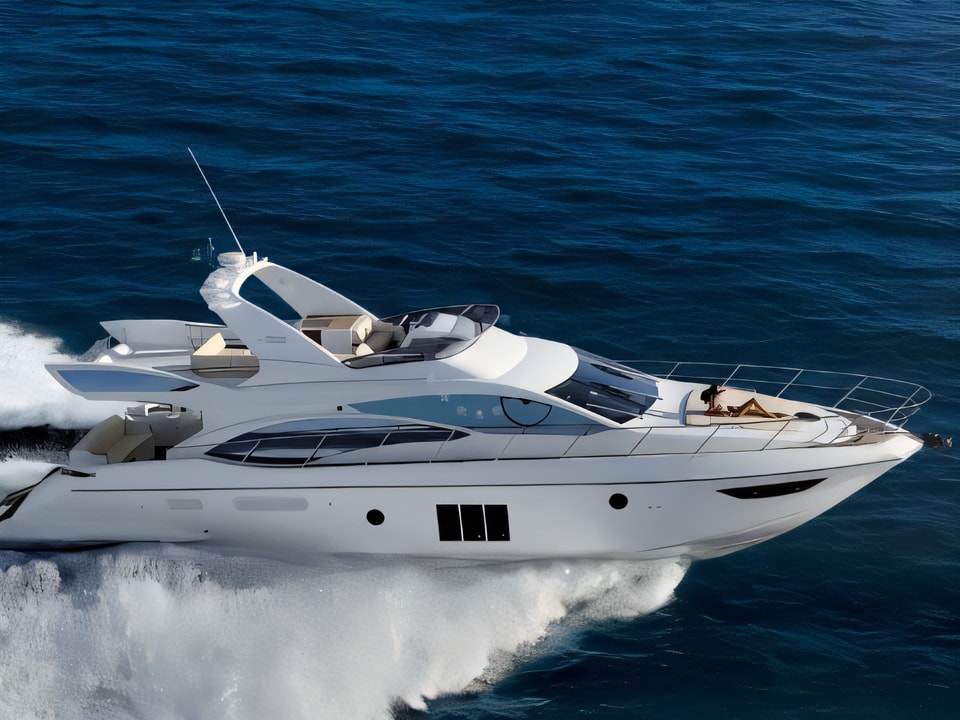 Exterior overview of Azimut 58 motoryacht for charter from Sibenik Marina Mandalina in the Sibenik sailing area Croatia