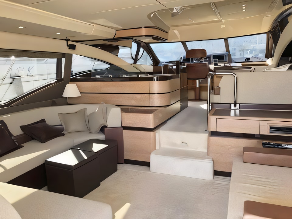 Interior of Azimut 58 motoryacht with 3 cabins Croatia yacht charter