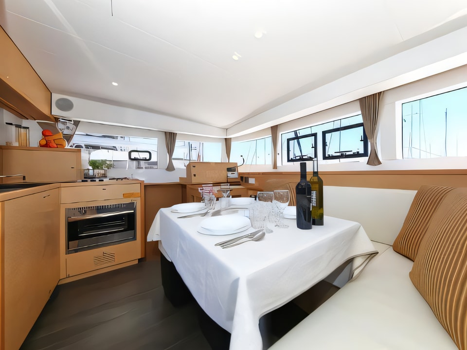 Interior of Lagoon 39 catamaran with 6 cabins Croatia yacht charter