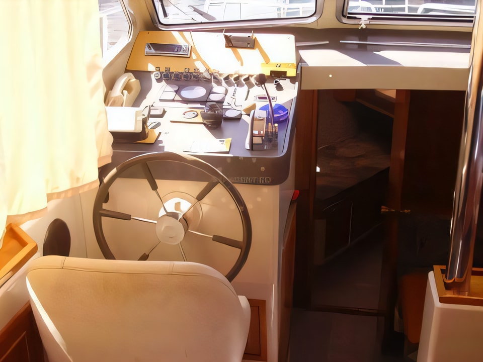 Interior of Atlantic 37 motor boat with 2 cabins Croatia yacht charter